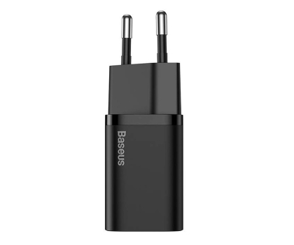 Ładowarka i akumulator BASEUS sieciowa Super Si Quick Charger 1xUSB-C 25W (czarna) CCSP020101